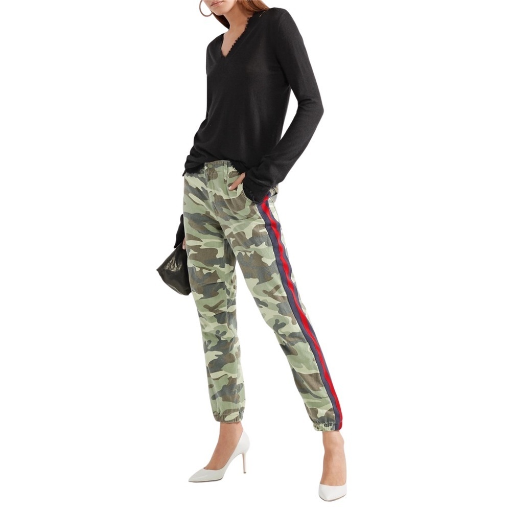 Mother No Zip Misfit Double Time Camo stripe jogger pants